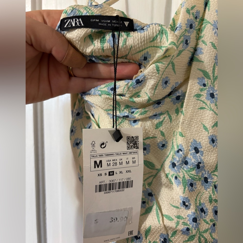 NWT Zara floral mini dress - Picture 3 of 4
